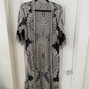 Floral/lace kimono